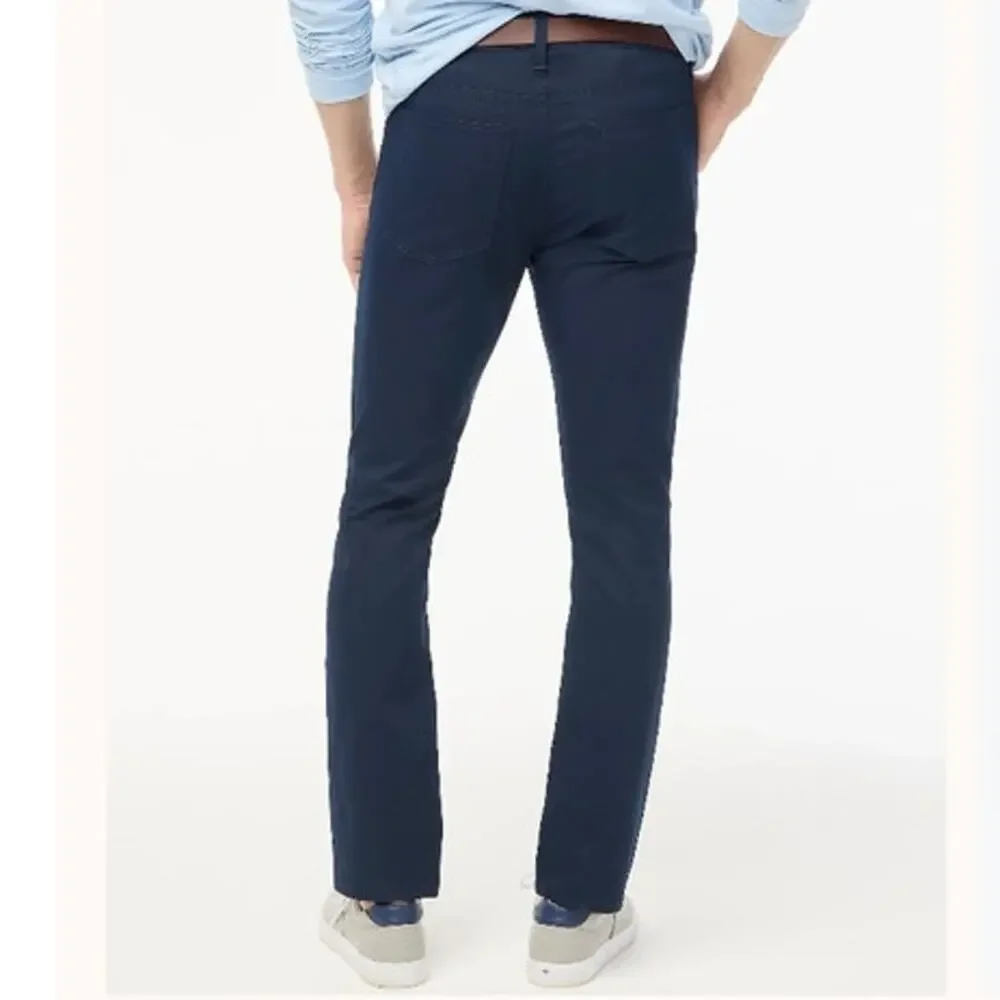 NWT J. Crew Men's Straight-Fit Five-Pocket Tech Pant Blue 32/32